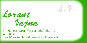 lorant vajna business card